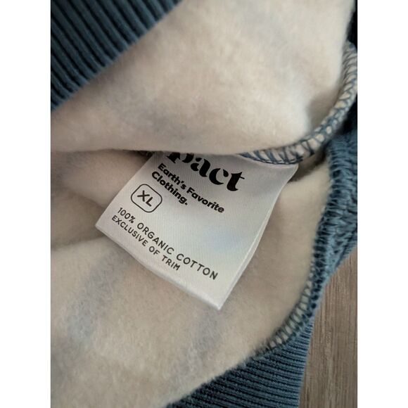 NWT Pact Organic Cotton Scattered Hearts Graphic Slouchy Sweatshirt, XL (A6) - Picture 5 of 7